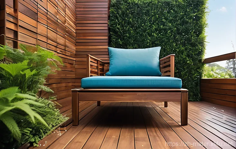 고밀도 압축 목재 성능 - **Prompt 2: Dynamic Showcase of High-Density Compressed Wood's Strength and Water Resistance**
    "...