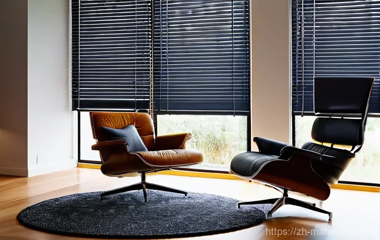 금속 루버와 목재 루버 비교 - **Prompt for Modern Metal Blinds:**
    "A sleek, minimalist kitchen in a modern LOFT industrial sty...